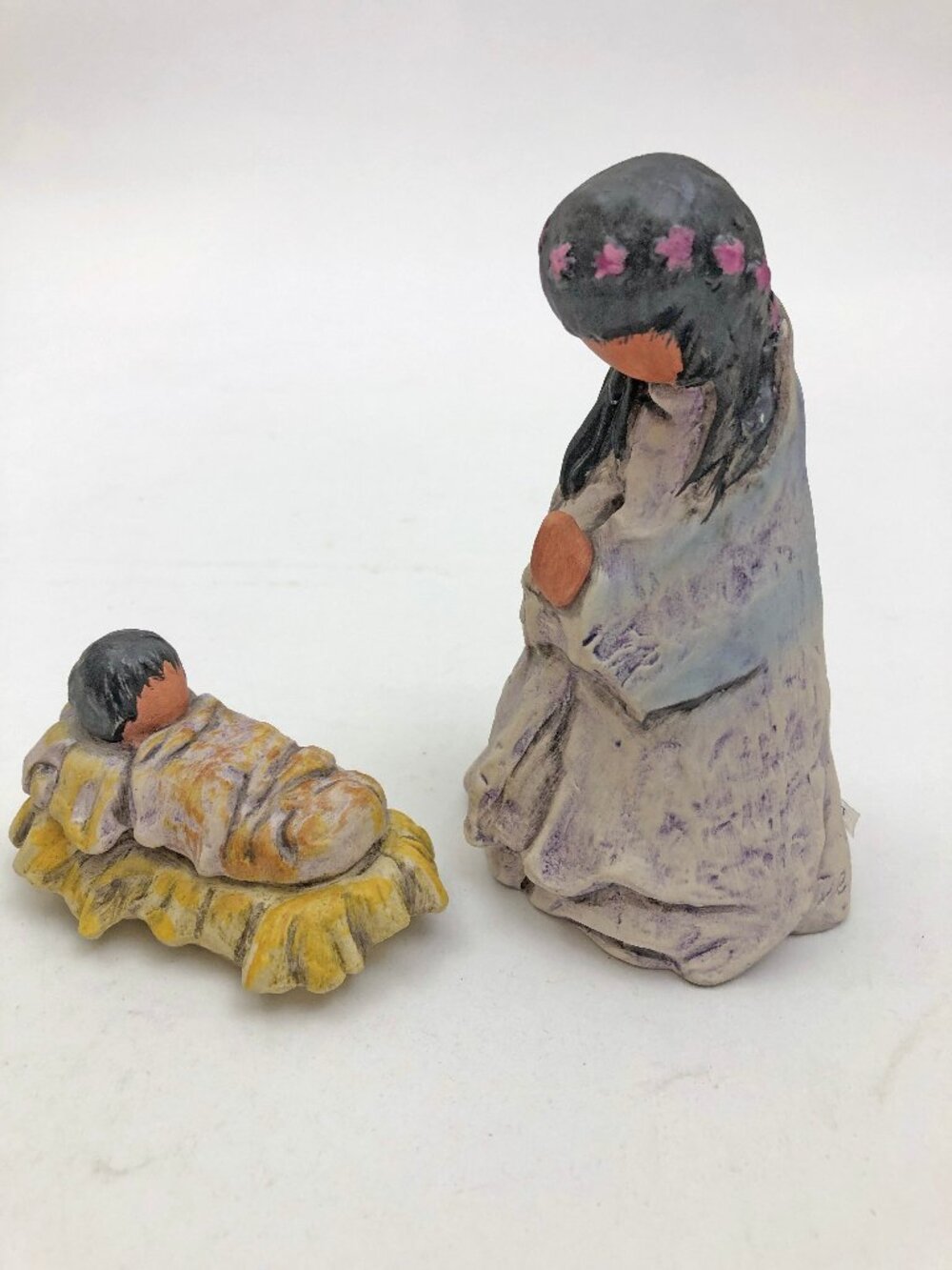 Goebel DeGrazia Nativity Set of 2 Mary & Jesus Figurines 1984 Vintage